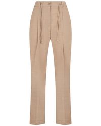 Moorer - Antonia High-Waisted Drawstring Trousers - Lyst