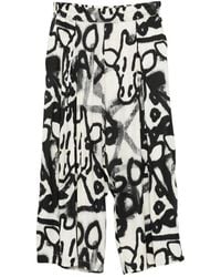 Rundholz - Graffiti-Print Trousers - Lyst