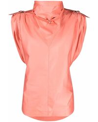 Isabel Marant - Belt-Detail Funnel-Neck Blouse - Lyst