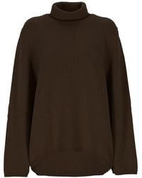 Lorena Antoniazzi - Roll-Neck Asymmetric-Hem Knit - Lyst