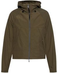 Burberry - Logo-Print Zipped Hooded Jacket - Lyst