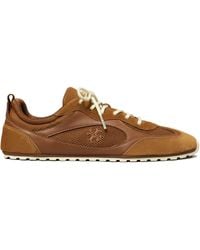 Tory Burch - Leather Mesh Panel Trainers - Lyst