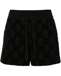 Gucci - Katoenen Shorts Met GG-knoop - Lyst
