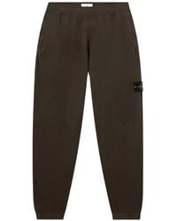 Stone Island - 6200002 Organic Cotton Fleece Sweatpants - Lyst