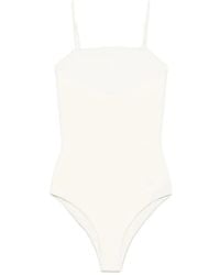 Jil Sander - Logo-Embroidered Swimsuit - Lyst