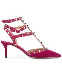 valentino rockstud heels pink