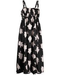 Ulla Johnson - Seidenkleid Mit Abstraktem Print - Lyst