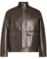 Yves Salomon - Knit-Collar Leather Jacket - Lyst