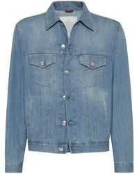 Brunello Cucinelli - Denim Coton Veste - Lyst