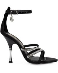 Just Cavalli - Crystal-Embellished Buckle-Fastening Sandals - Lyst