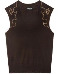 Zadig & Voltaire - Embellished Sleeveless Top - Lyst