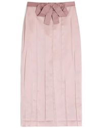 Valentino Garavani - Satin Midi Skirt - Lyst