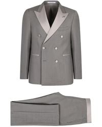 Tagliatore - Double-breasted Lapel Two-piece Suit - Lyst