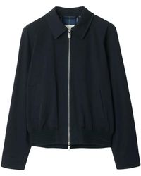 Burberry - Cotton Blend Overcoat - Lyst