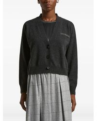 Peserico - Button Embellished Cardigan - Lyst