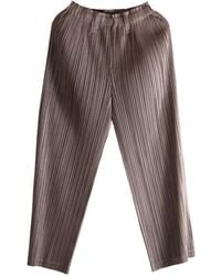Pleats Please Issey Miyake - Pleated Pp58jf382 Trousers - Lyst
