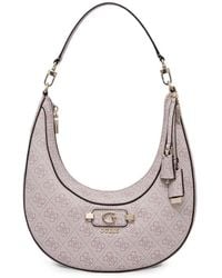 Guess - Lindsey Monogram-Print Curved Shoulder Bag - Lyst