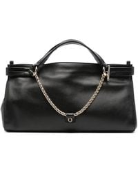 Orciani - Chain-Link Leather Shoulder Bag - Lyst