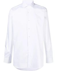 Xacus - Pointed Collar Cotton Shirt - Lyst
