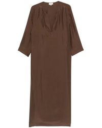 P.A.R.O.S.H. - V-Neck Midi Dress - Lyst