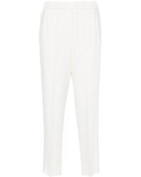 Peserico - Bead-trim Tapered Trousers - Lyst