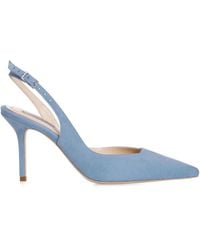 SMILING SHOES - 80Mm Cillie Suede Slingback Pumps - Lyst