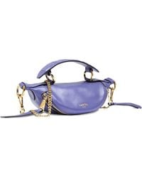 Lancel - Mini Origami Curved Leather Crossbody Bag - Lyst