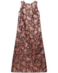 Maliparmi - Gilded Garden Floral-Jacquard Crew-Neck Maxi Dress - Lyst