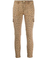 FRAME Vaqueros pitillo capri con motivo de leopardo - Multicolor