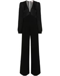 Twinset - Plissierter Jumpsuit Mit Weitem Bein - Lyst