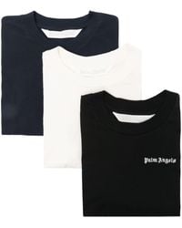 Palm Angels - T-shirt Met Geborduurd Logo (set Van Drie) - Lyst