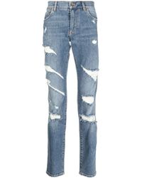 Dolce & Gabbana - Low-rise Slim-cut Jeans - Lyst