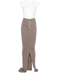 Rick Owens - Edfu Drawstring Asymmetric Maxi Skirt - Lyst