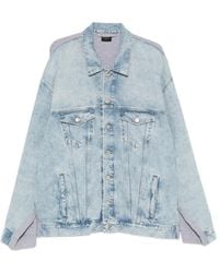 Balenciaga - Logo-Denim Denim Jacket - Lyst