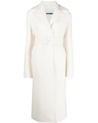 Jil Sander - Belted Single-Breasted Coat - Lyst