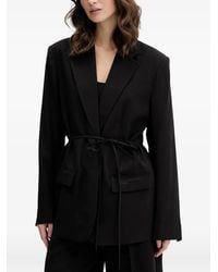 KARL LAGERFELD - Tie-Waist Blazer - Lyst