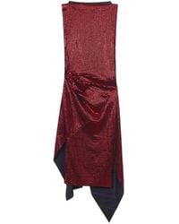 Gcds - Sparkling Asymmetrical Draped Midi Dress - Lyst