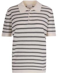 A.P.C. - Striped Polo Shirt - Lyst