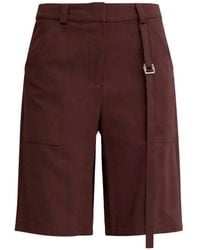 Patrizia Pepe - Belted Patch-Pocket Shorts - Lyst