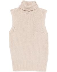 ELY ELY - Chaleco Lilac Con Cuello Alto - Lyst