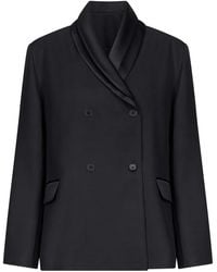 Loulou de Saison - Jiha Double-Breasted Shawl Collar Jacket - Lyst