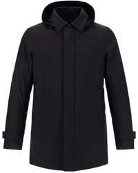 Herno - Hooded Concealed-Fastening Coat - Lyst