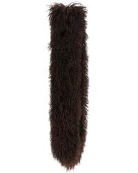 Yves Salomon - Pure Lamb Fur Scarf With Fringed Hem - Lyst