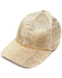 Prada - Crystal-embellished Satin Baseball Cap - Lyst