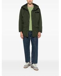 Aspesi - Boom Winter Hooded Logo-Patch Coat - Lyst