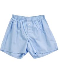 Handvaerk - Elasticated-Waist Button-Up Boxer Shorts - Lyst