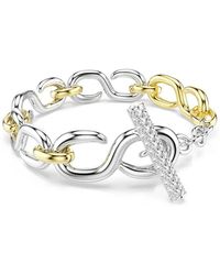 Swarovski - Dextera Crystal-Embellished Chain-Link Bracelet - Lyst