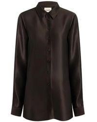 KHAITE - Auryn Button-Down Twill Top - Lyst