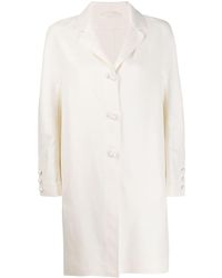 Ermanno Scervino Pearl-embellished Mid-length Coat - White