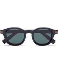 Zegna - Oval-frame Tinted-lenses Sunglasses - Lyst